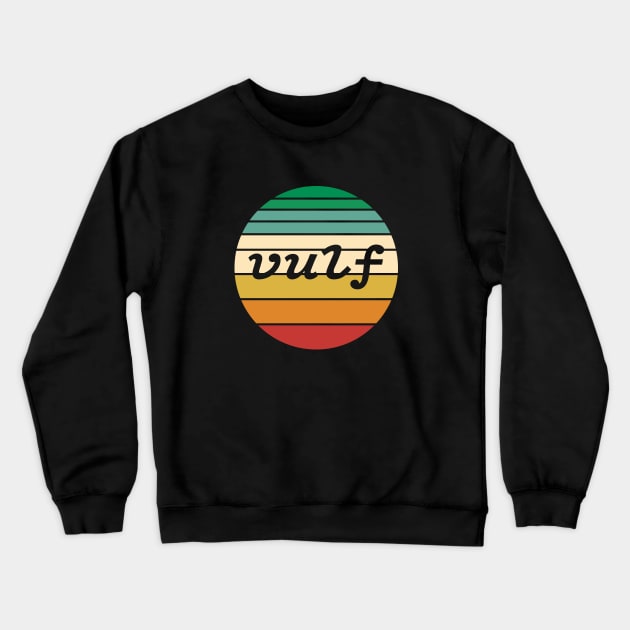 Retro Vulf Sunset Vulfpeck Design Crewneck Sweatshirt by hobrath